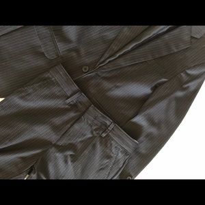 Perry Ellis Boys Gray Pinstriped 2pc Suit